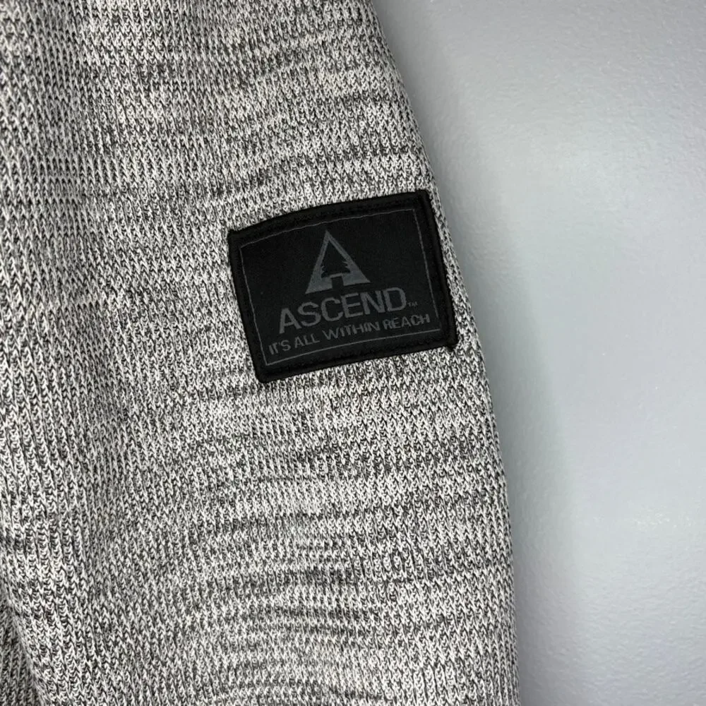 Ascend Grey‎ Gorpcore Hiking Outdoor Fleece Lined Zip Jacket Womens Sz S